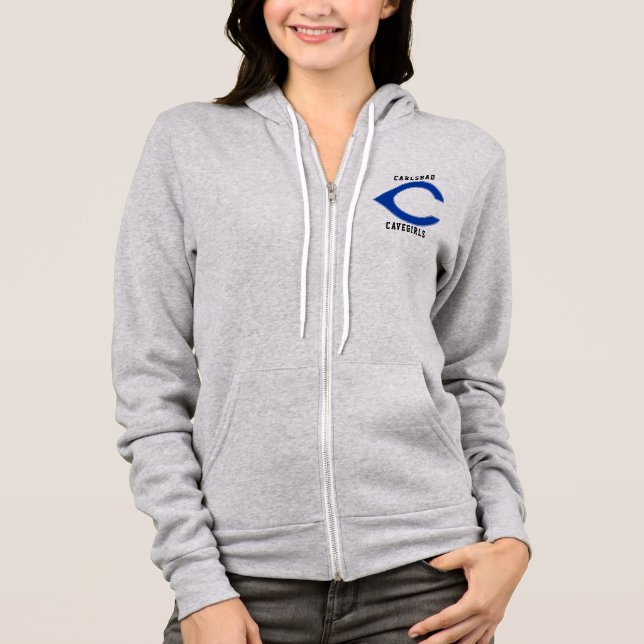 Sudadera con capucha llena para mujer Carlsbad (Anverso)