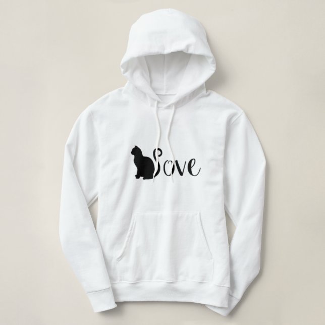 Sudadera con capucha Love Cats – Estilo lindo y ac (Diseño del anverso)