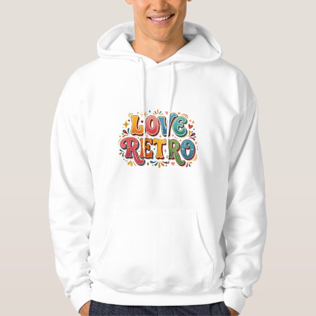 Sudadera con capucha Love Retro – Bandera american (Anverso)