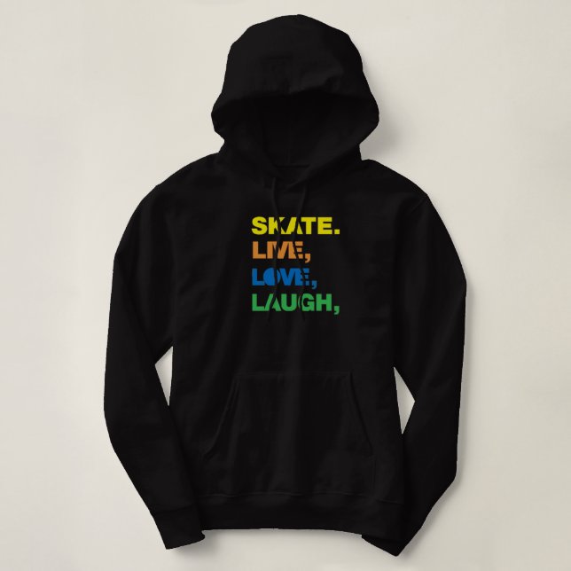 Sudadera con capucha Love to Skate (Diseño del anverso)