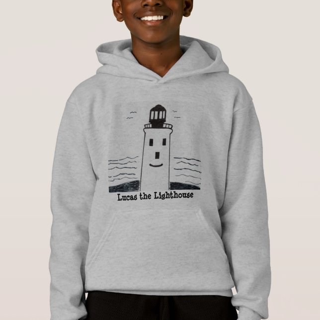 Sudadera con capucha "Lucas el Faro" para niños y  (Anverso)