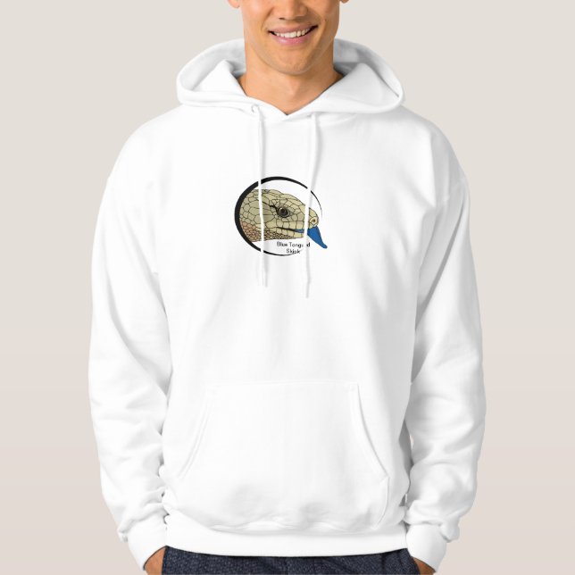 Sudadera con capucha machihembrada azul de Skink (Anverso)