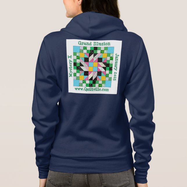 Sudadera con capucha magnífica de la ilusión con (Reverso)