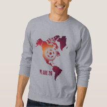 Sudadera con capucha Mapa de fútbol de Américas Co