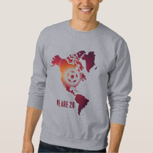 Sudadera con capucha Mapa de fútbol de Américas Co