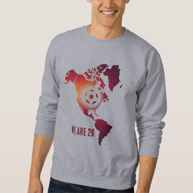 Sudadera con capucha Mapa de fútbol de Américas Co (Anverso)