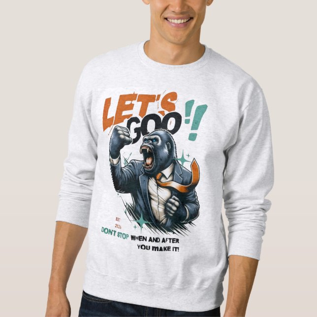 SUDADERA CON CAPUCHA MEN'S LET'S GOO LESSONS LEARN (Anverso)