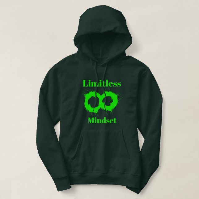 Sudadera con capucha Mentalidad sin Límites (Diseño del anverso)
