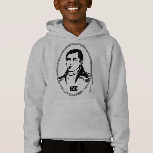 Sudadera con capucha Metis para niños Cuthbert Gra (Anverso)