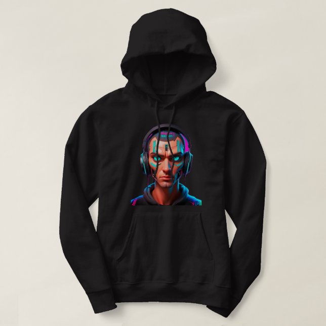 Sudadera con capucha Mind Over Noise – Cyber Soul (Diseño del anverso)