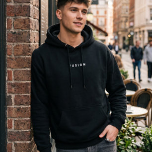 Sudadera con capucha minimalista FUSION tipografía