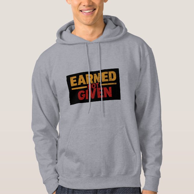 Sudadera con capucha motivacional Ganado No Dado (Anverso)