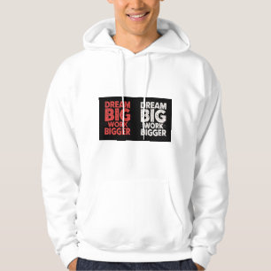 Sudadera con capucha motivacional Sueña en grande 