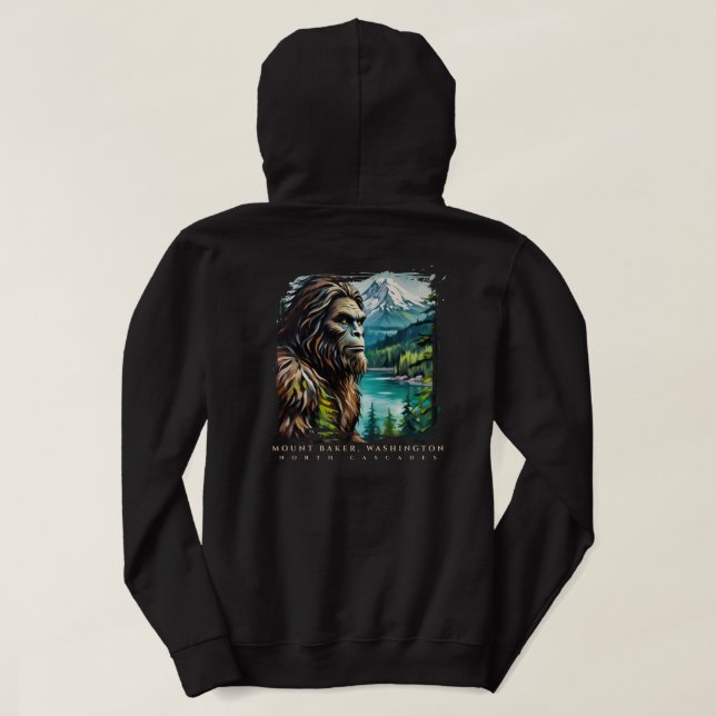 Sudadera con capucha Mount Baker Washington Sasqua (Reverso del diseño)
