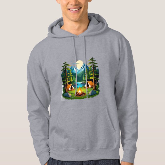 Sudadera con capucha Mountain Lake Campfire  (Anverso)
