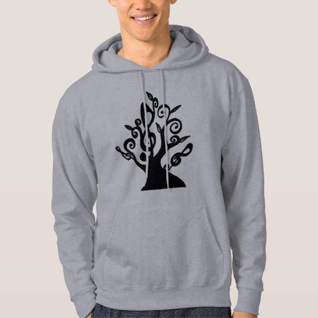 Sudadera con capucha musical del árbol (Anverso)