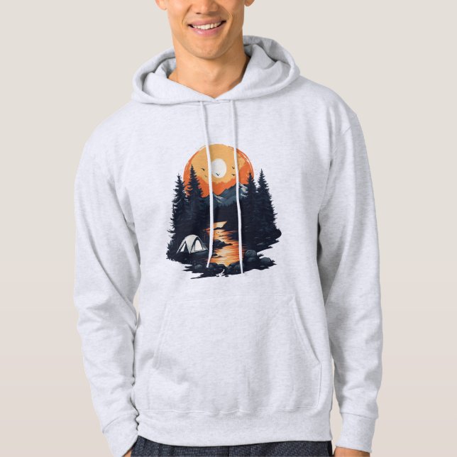 Sudadera con capucha Nature Sunset Mountain  (Anverso)