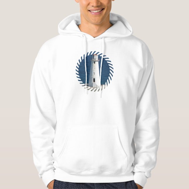 Sudadera con capucha náutica del faro (Anverso)
