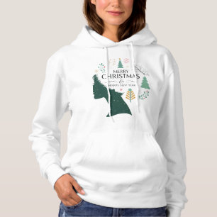 Sudadera con capucha navideña afroamericana