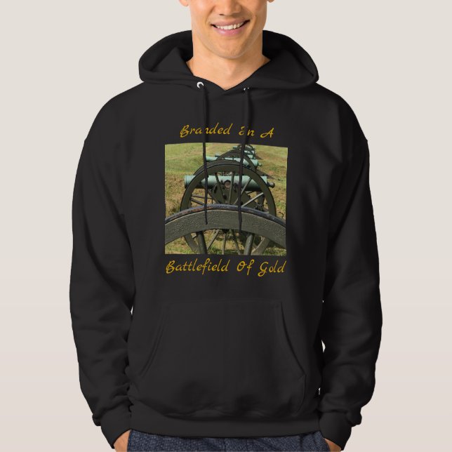 Sudadera con capucha negra Branded In A Battlefiel (Anverso)