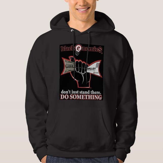 Sudadera con capucha negra "Buck and Ballot" para  (Anverso)