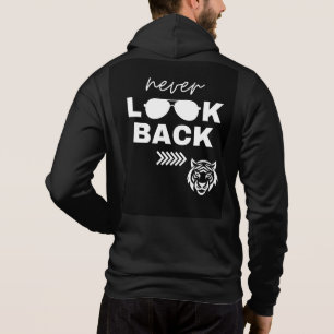 Sudadera con capucha negra con cita motivacional e