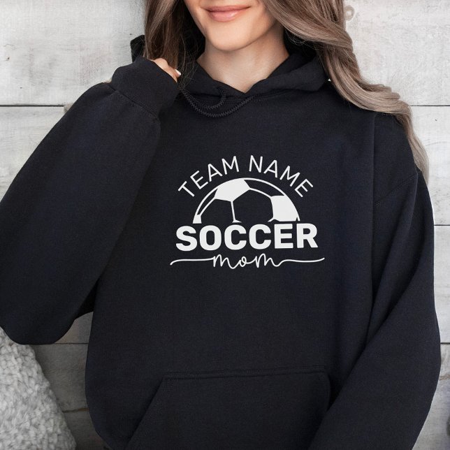 Sudadera con capucha negra con nombre de equipo pe (Subido por el creador)