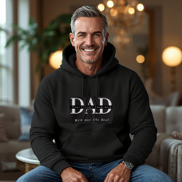 Sudadera con capucha negra DAD moderna personaliza