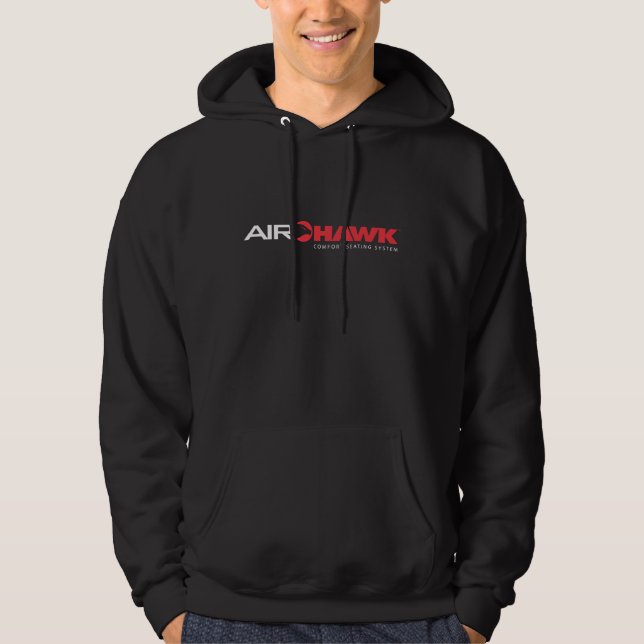 Sudadera con capucha negra de AIRHAWK (Anverso)