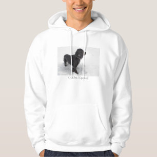 Sudadera con capucha negra de cocker spaniel