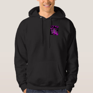 Sudadera con capucha negra de la cremallera de los