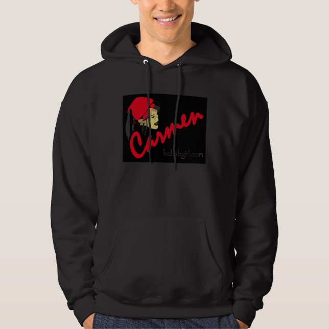 sudadera con capucha negra de los carmen (Anverso)