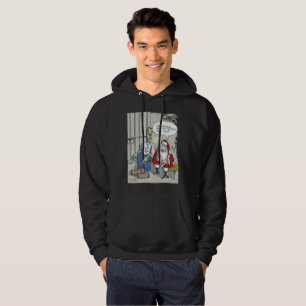 Sudadera con capucha negra de Santa en la cárcel