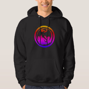 Sudadera con capucha negra neón Black Dragon