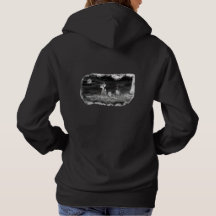 Sudadera con capucha negra para damas Fig & Blinky