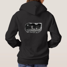 Sudadera con capucha negra para damas Fig & Blinky