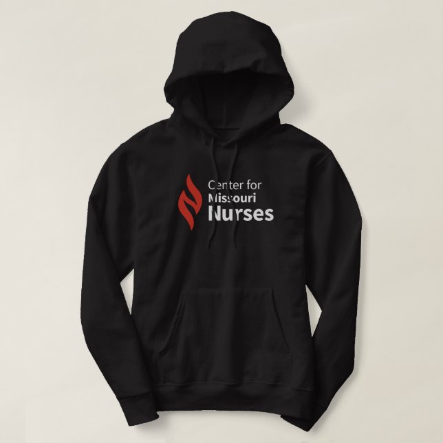 Sudadera con capucha negra para el Centro de Enfer (Diseño del anverso)