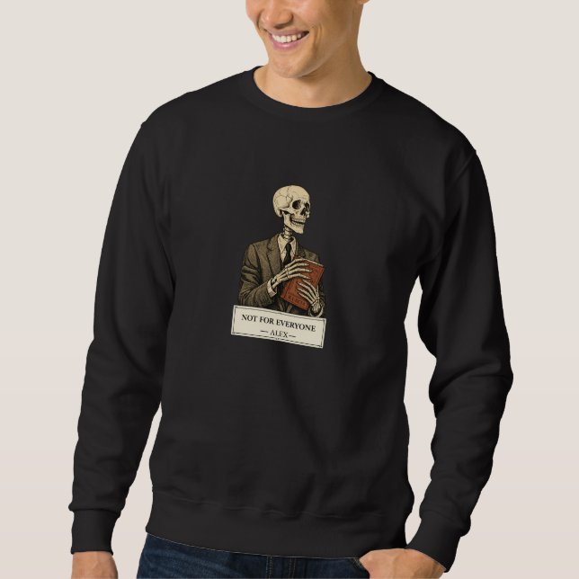 Sudadera con capucha negra para hombre con gráfico (Anverso)
