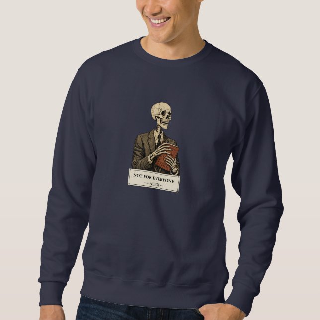 Sudadera con capucha negra para hombre con gráfico (Anverso)