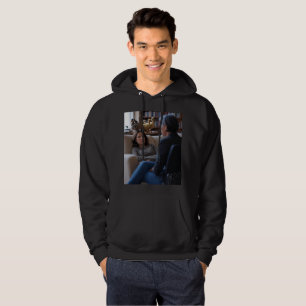 Sudadera con capucha negra para hombres Fascinatio