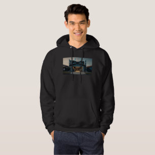 Sudadera con capucha negra para hombres Garage Tec