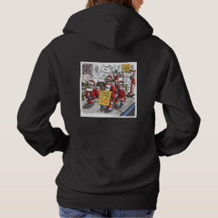 Sudadera con capucha negra para mujeres de Santa S