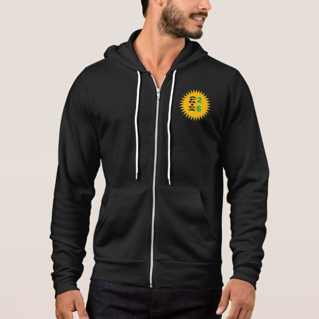 Sudadera con capucha negra SUN AFRICA 26 (Anverso)