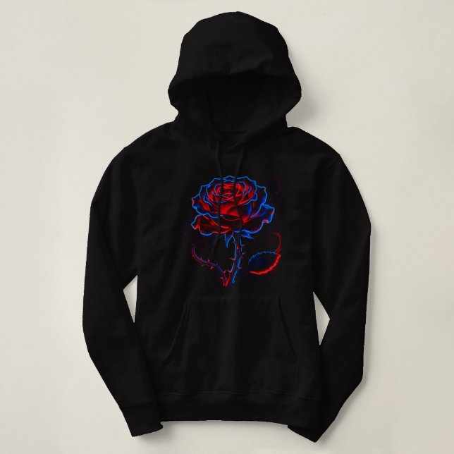 Sudadera con capucha Neon Rose (Diseño del anverso)