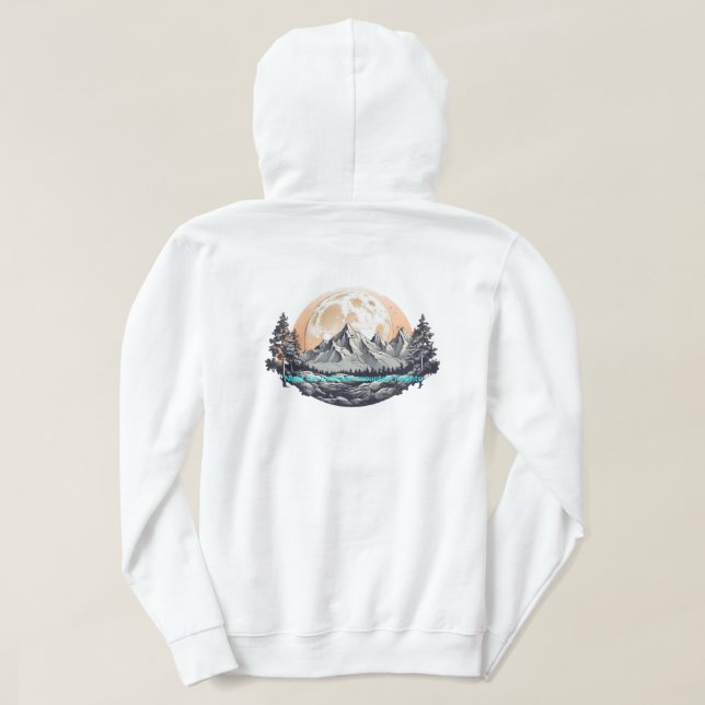 Sudadera con capucha Night Sky Mountain Heights (Reverso del diseño)