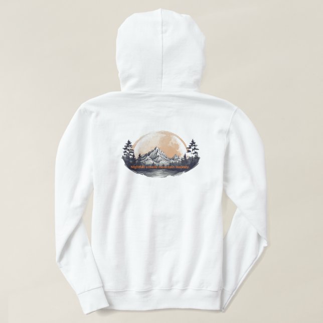 Sudadera con capucha Nightfall Mountain Majesty (Reverso del diseño)