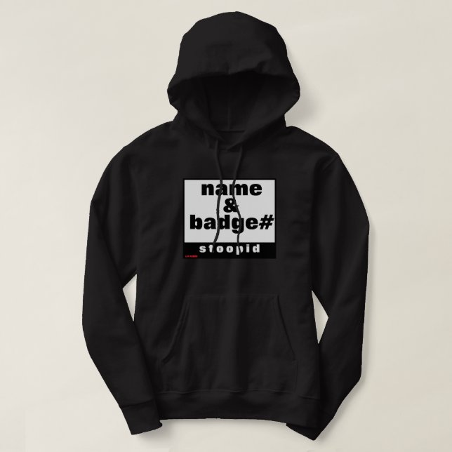 sudadera con capucha "NOMBRE Y BADGE#" (Diseño del anverso)