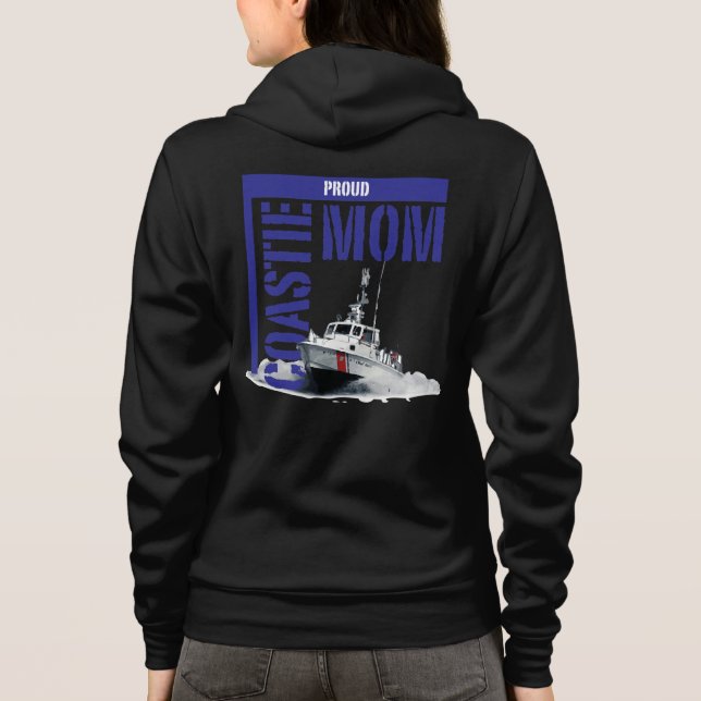 Sudadera con capucha orgullosa de la mamá/del (Reverso)