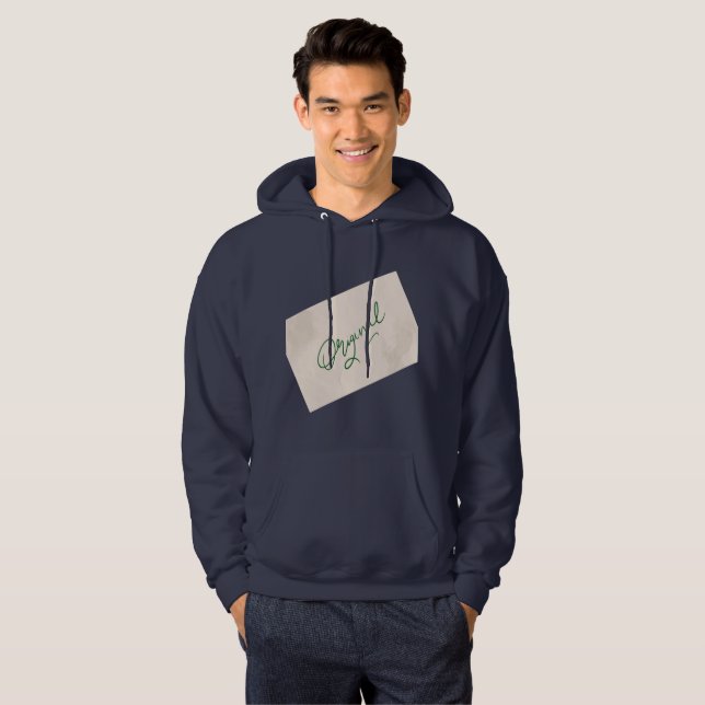 Sudadera con capucha Original 1 azul marino para h (Anverso completo)