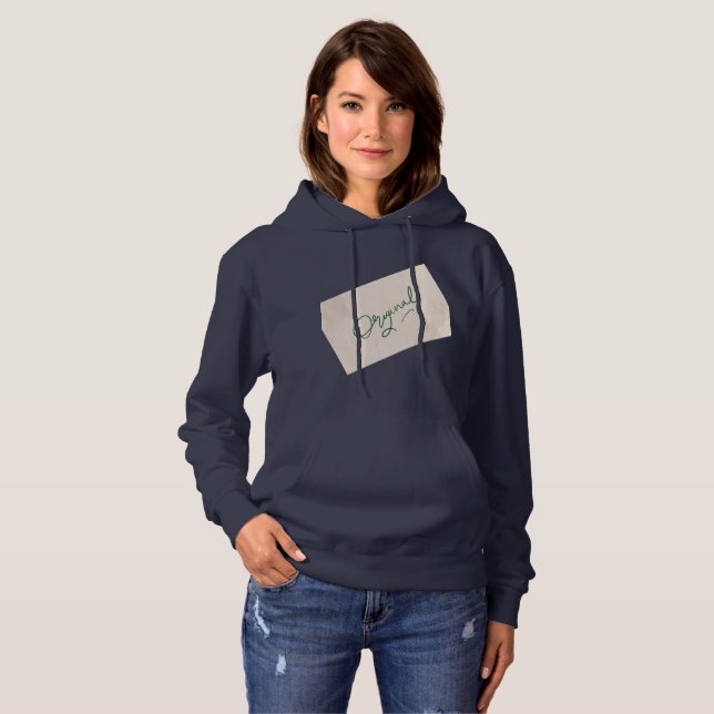 Sudadera con capucha Original 1 azul marino para m (Anverso completo)